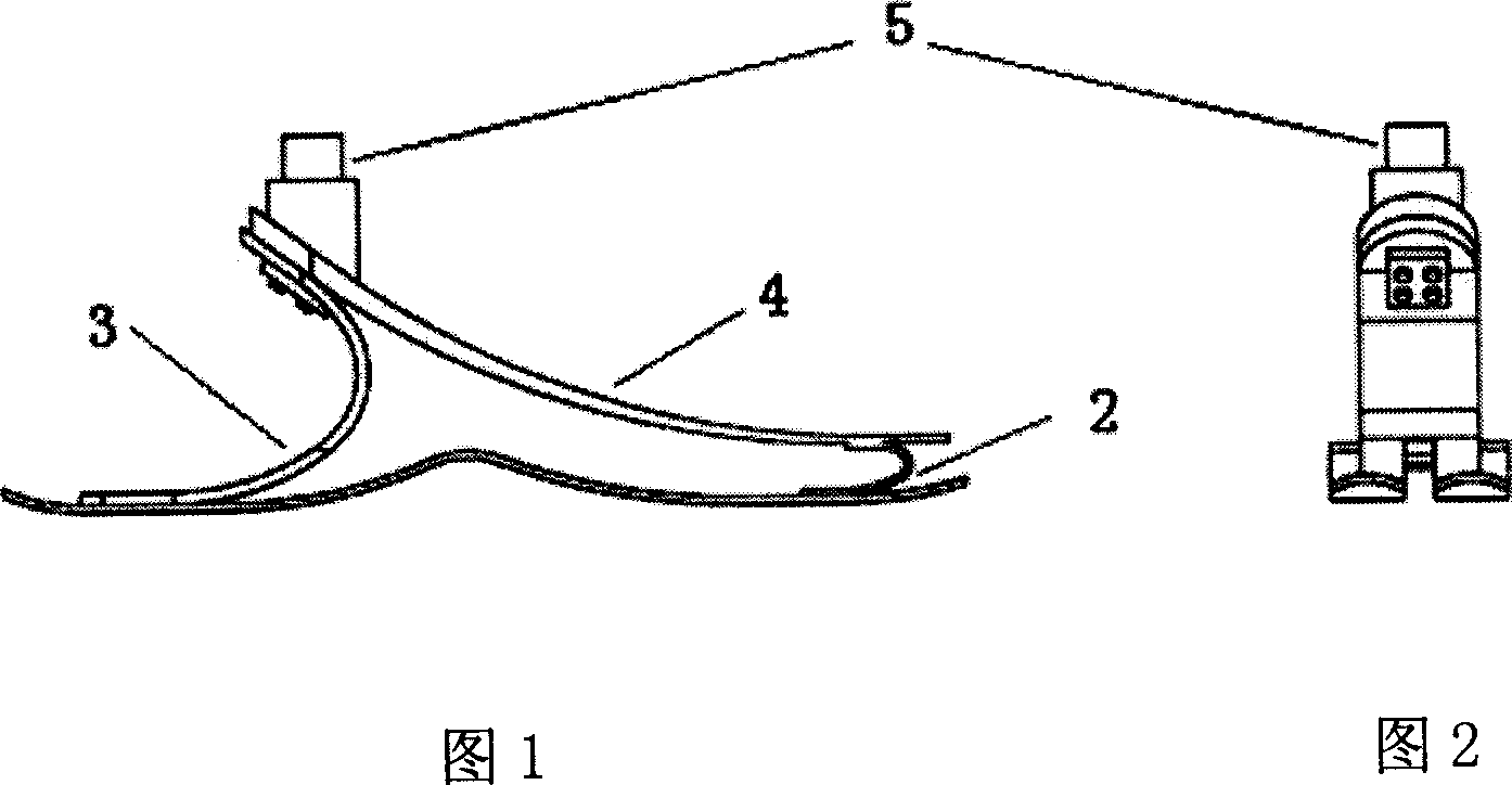 Carbon fiber double-side elastic all-terrain artificial feet plate