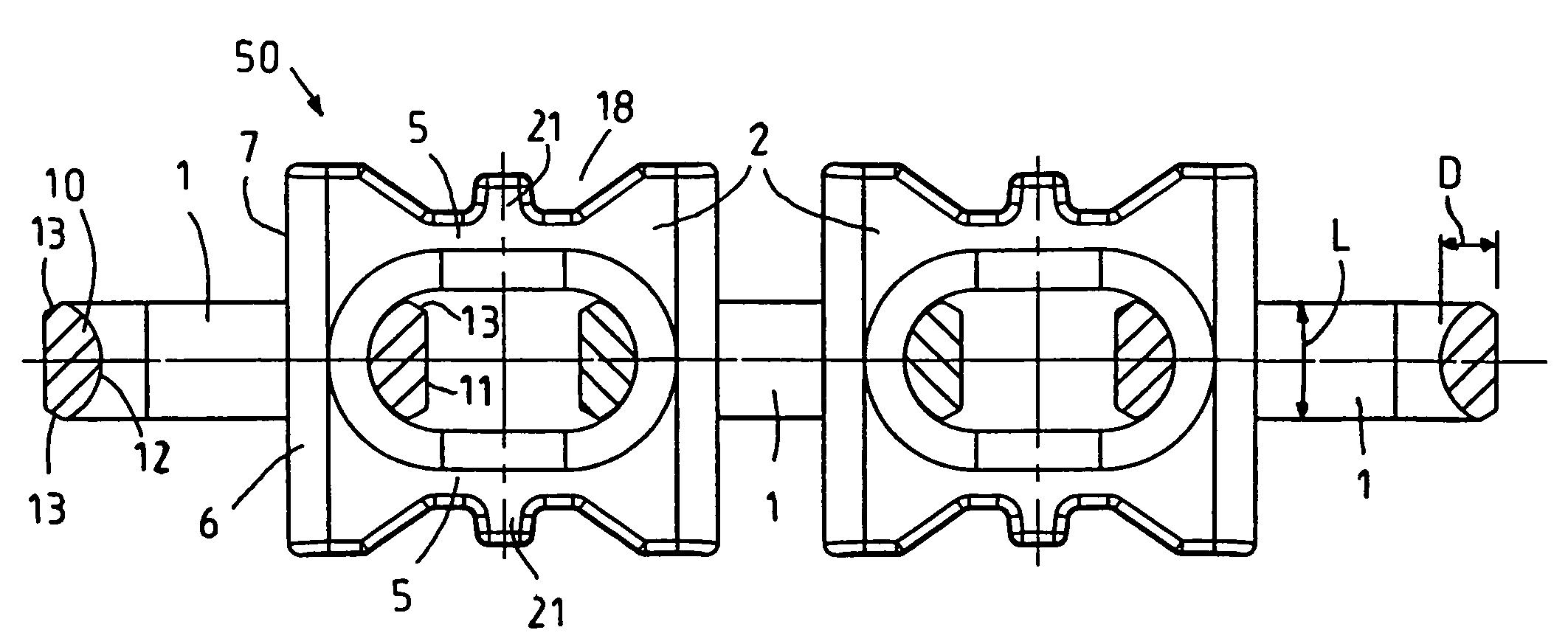 Link chain for chain conveyors and chain wheel thereof