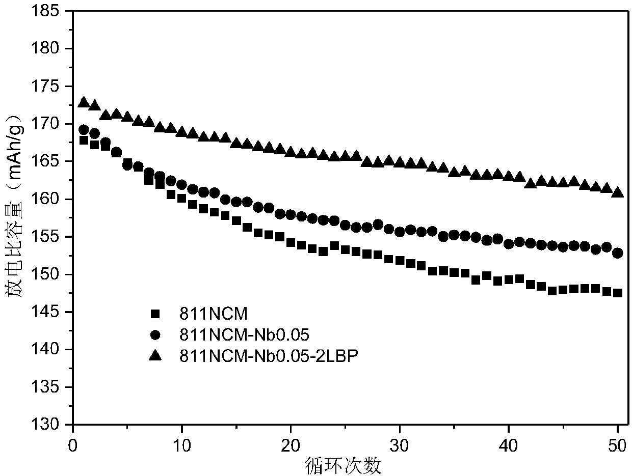 Ion doping and surface cladding jointly-modified lithium ion battery anode material and preparation method thereof