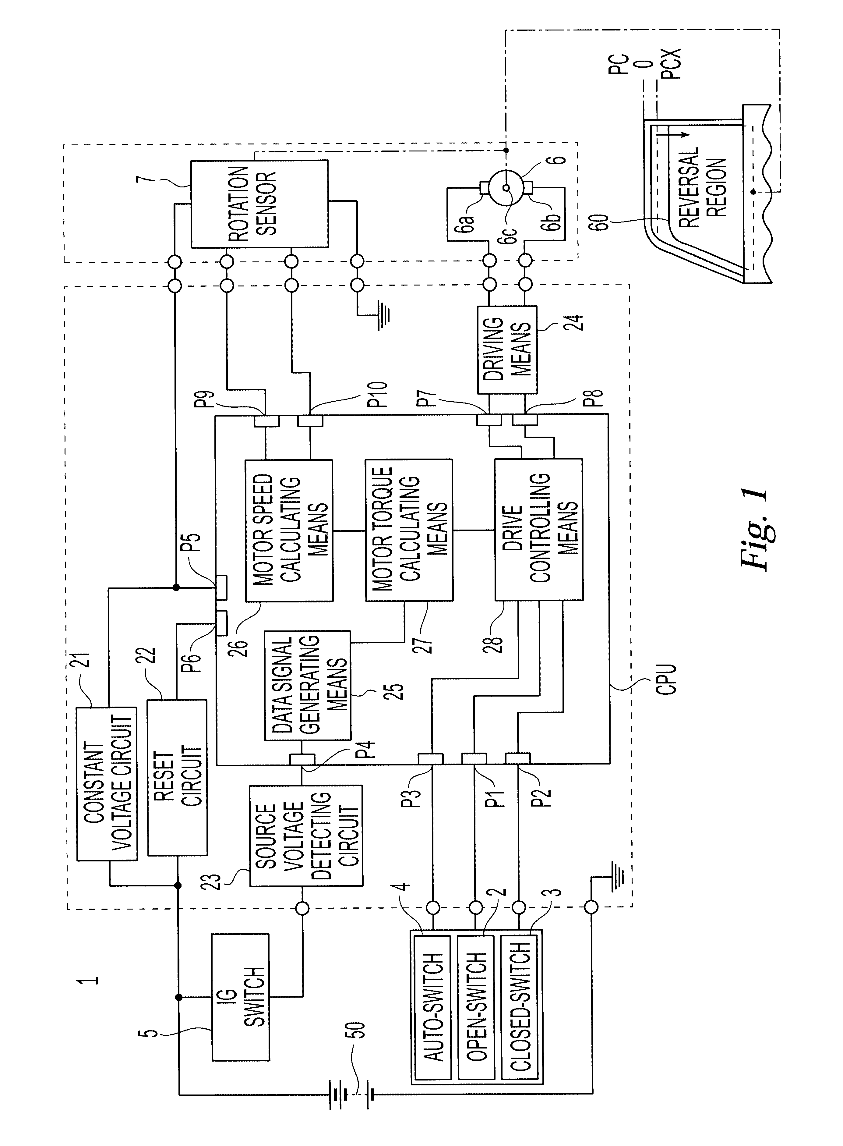 Power window controlling device