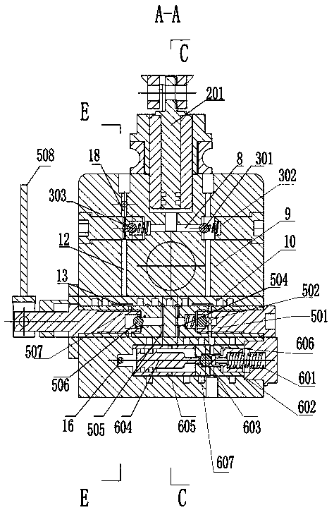 Internal circulation hydraulic telescopic cylinder