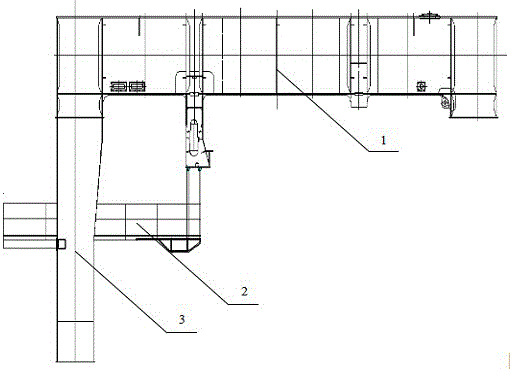 Bridge crane diving platform structure and mounting process thereof