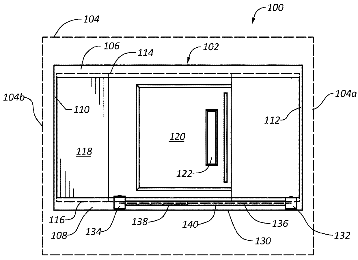 Self-closing interior door access panel