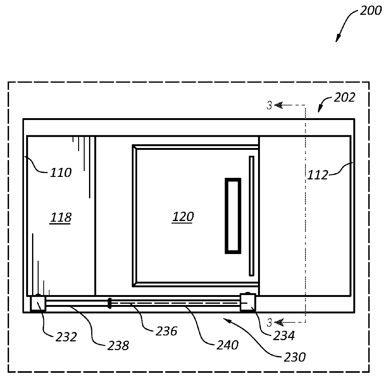 Self-closing interior door access panel