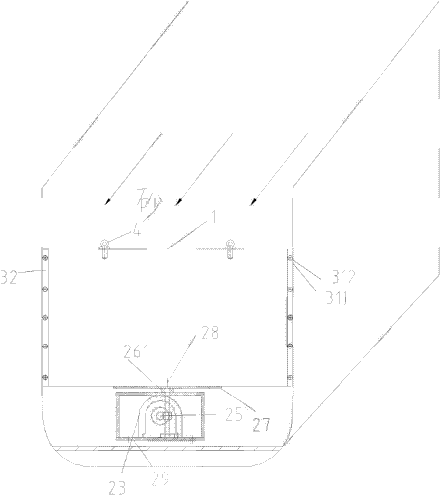 Detachable sand baffle device