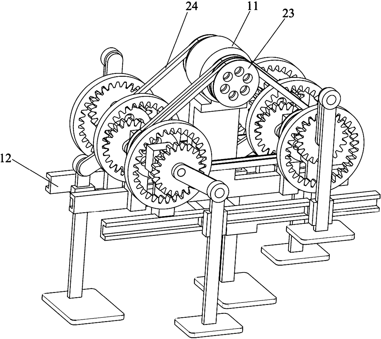 Lighting single-motor walking robot device