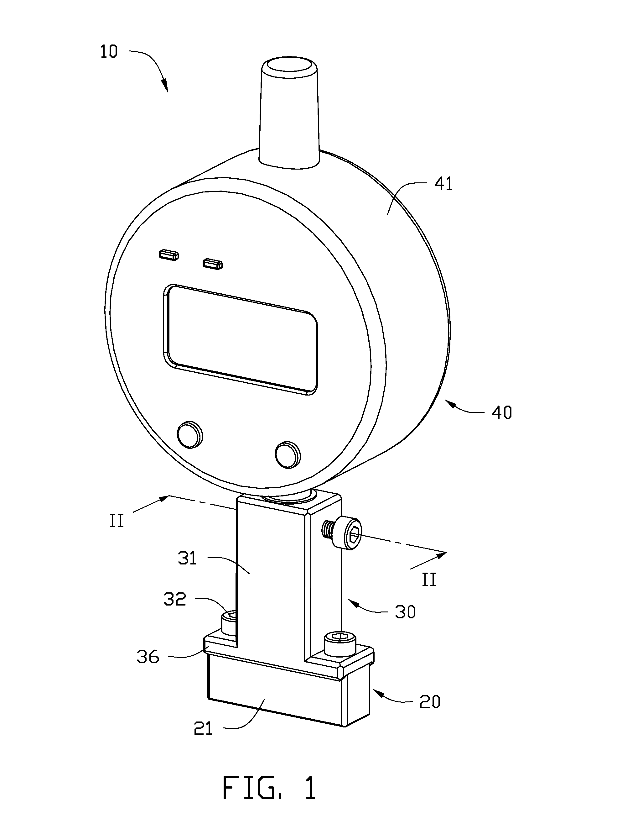 Counterbore hole chamfer depth measuring apparatus and method