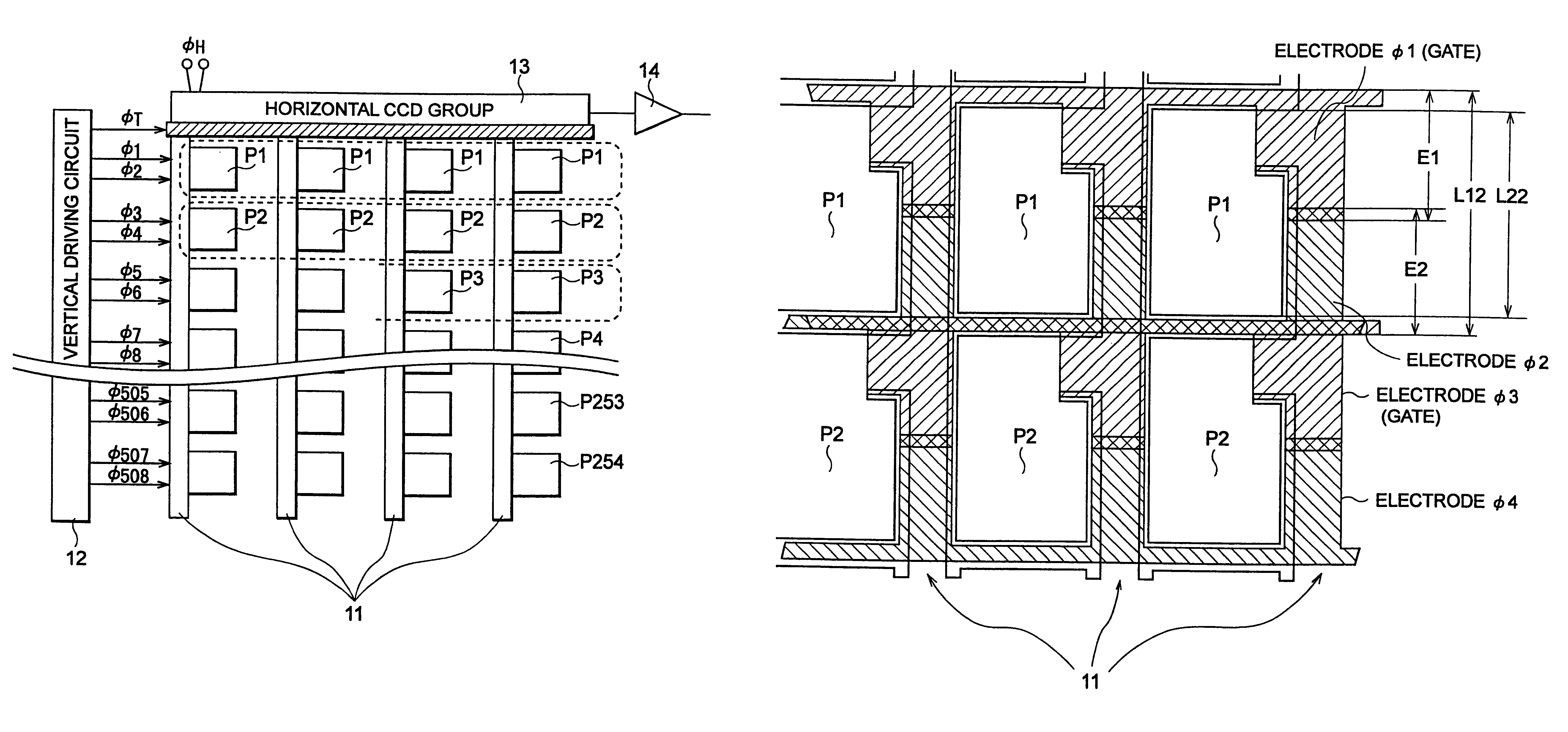 Image-pickup apparatus and method for reading accumulated signal changes through transfer lines