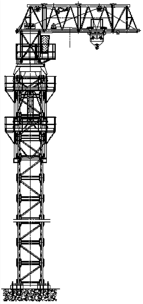 Twin-tower type crane