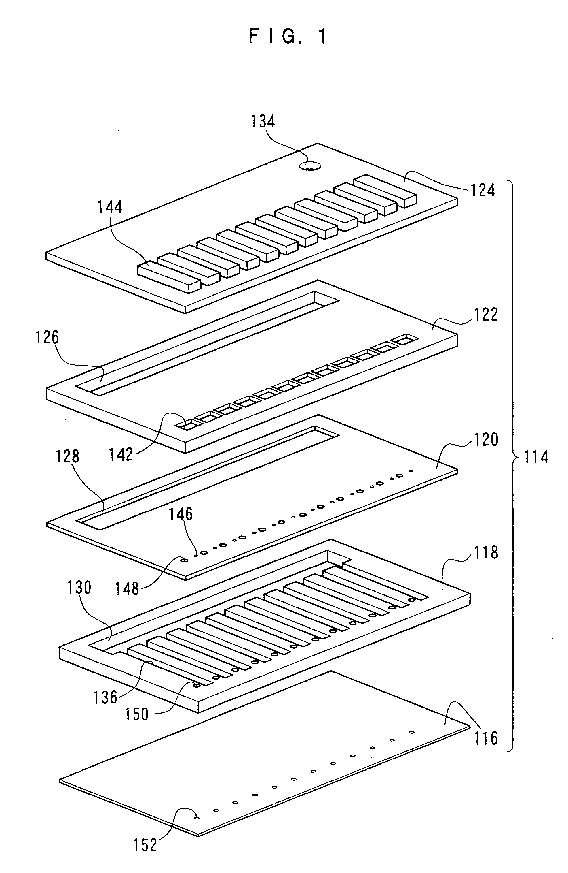 Piezoelectric device, liquid droplet discharging head using the device, and liquid droplet discharging apparatus using the head