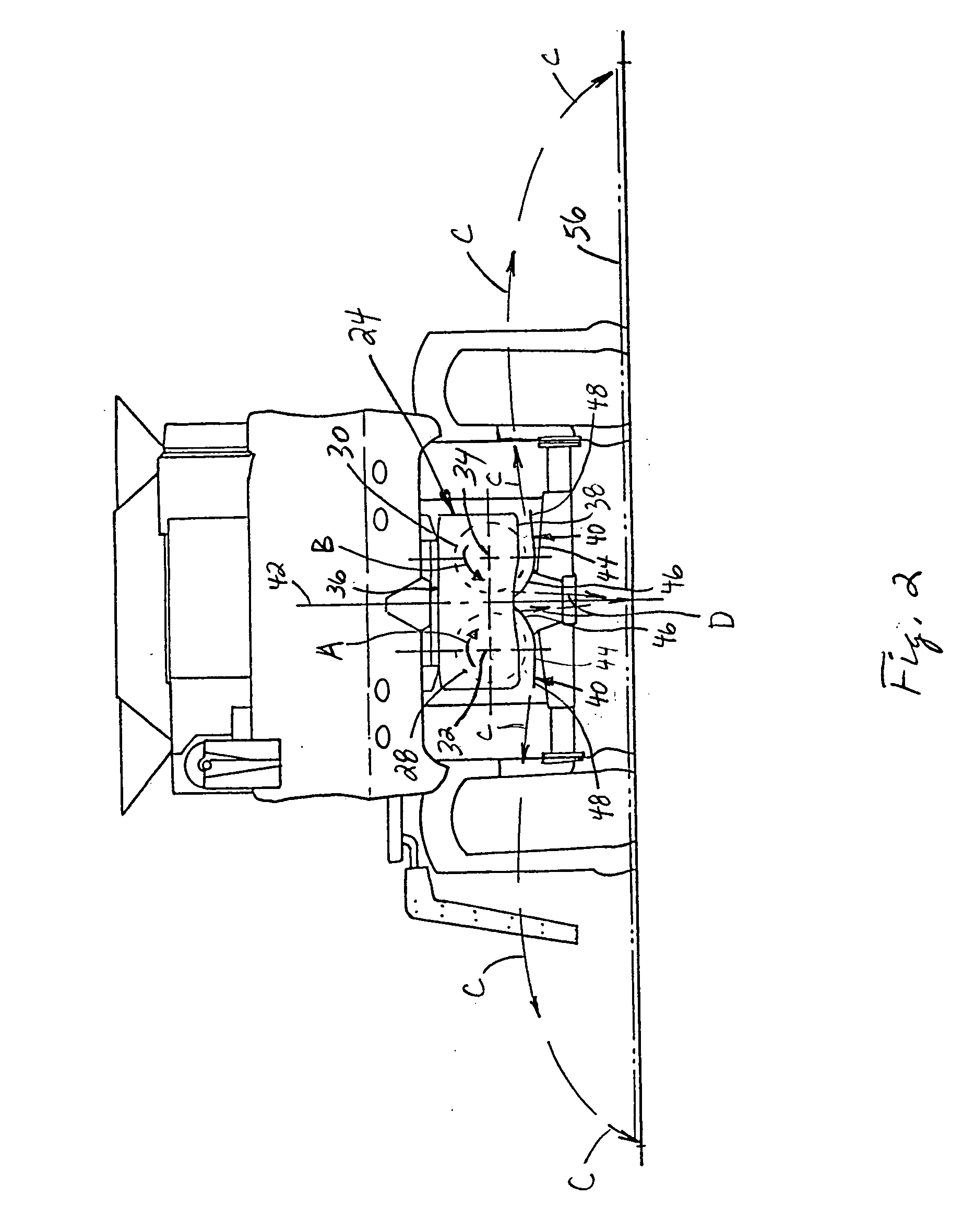 Adjustable crop residue flow distributor for a vertical spreader of an agricultural combine