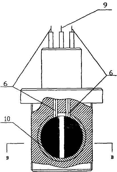 Vortex-street flow sensing measuring method and special sensor