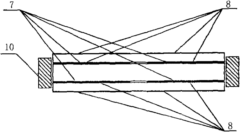 Vortex-street flow sensing measuring method and special sensor