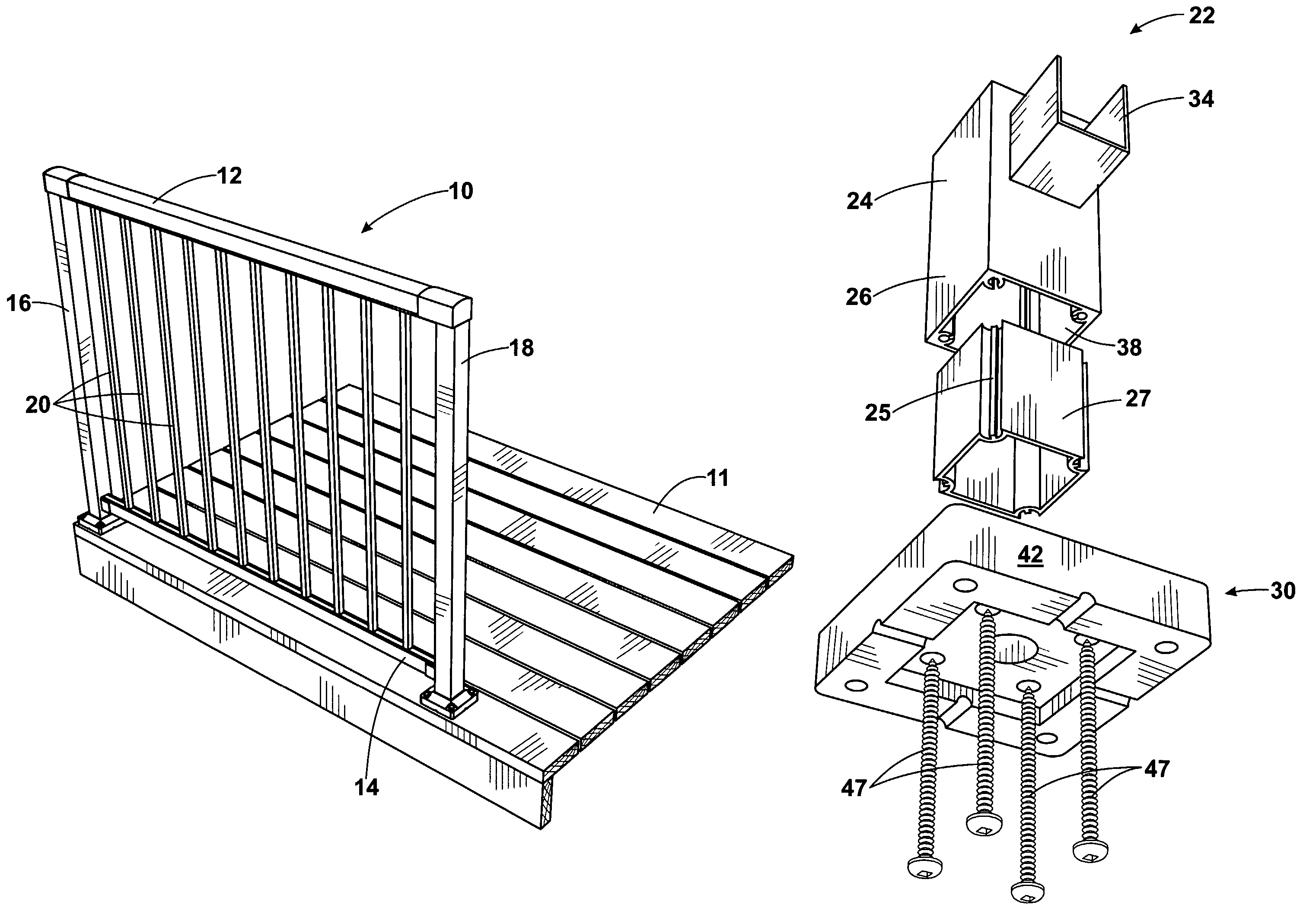 Post system for a railing