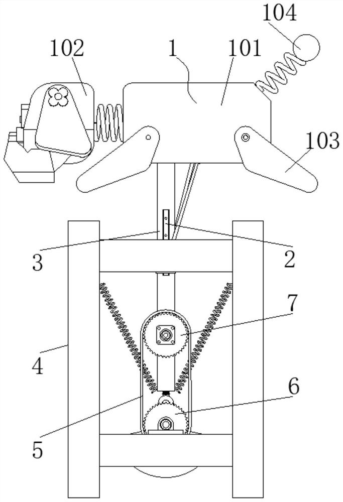 Animal simulation movement mechanical device and use method thereof