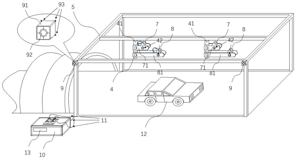 Tunnel dimming structure with pollutant degradation function