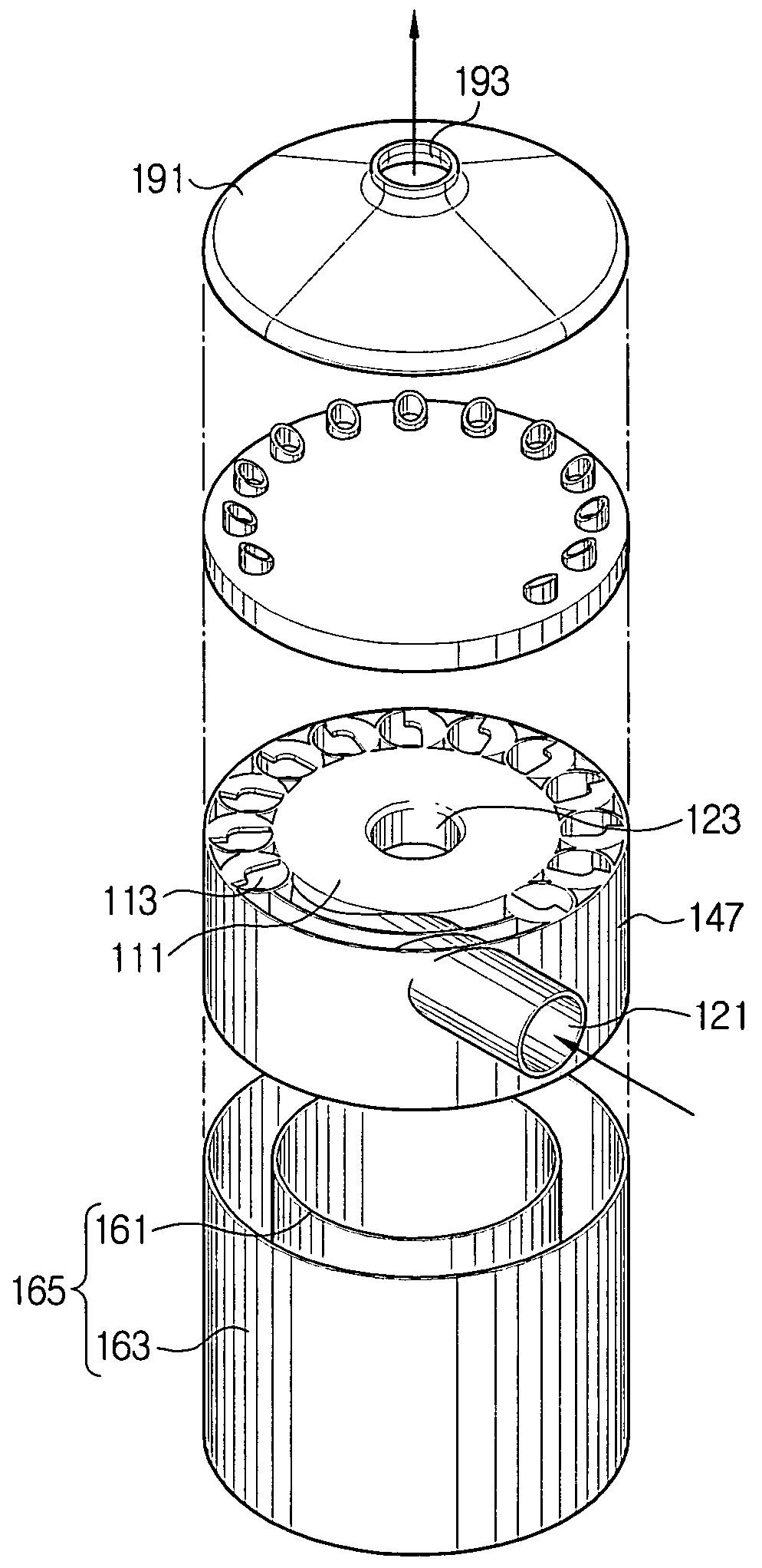 Cyclone dust separating apparatus and vacuum cleaner having the same