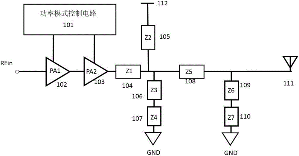 High-efficiency and low-harmonic-wave power amplifier and mobile terminal thereof