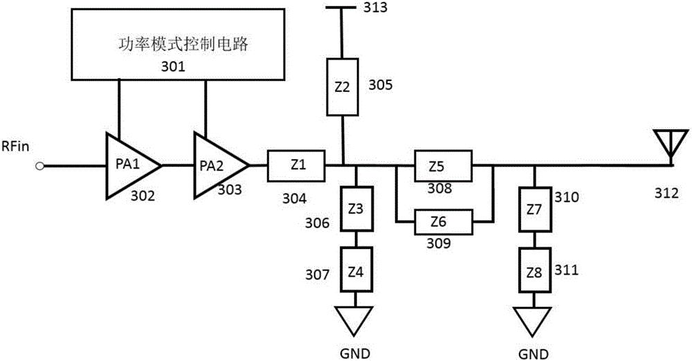 High-efficiency and low-harmonic-wave power amplifier and mobile terminal thereof