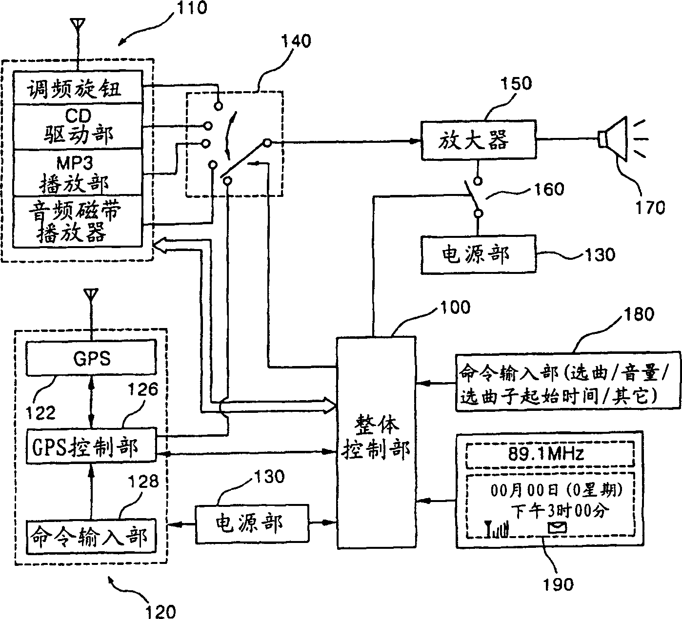 Sound output and control device and method for vehicle guidance system