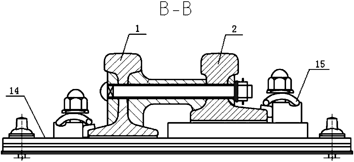 Vibration-reducing turnout structure for urban rail transit