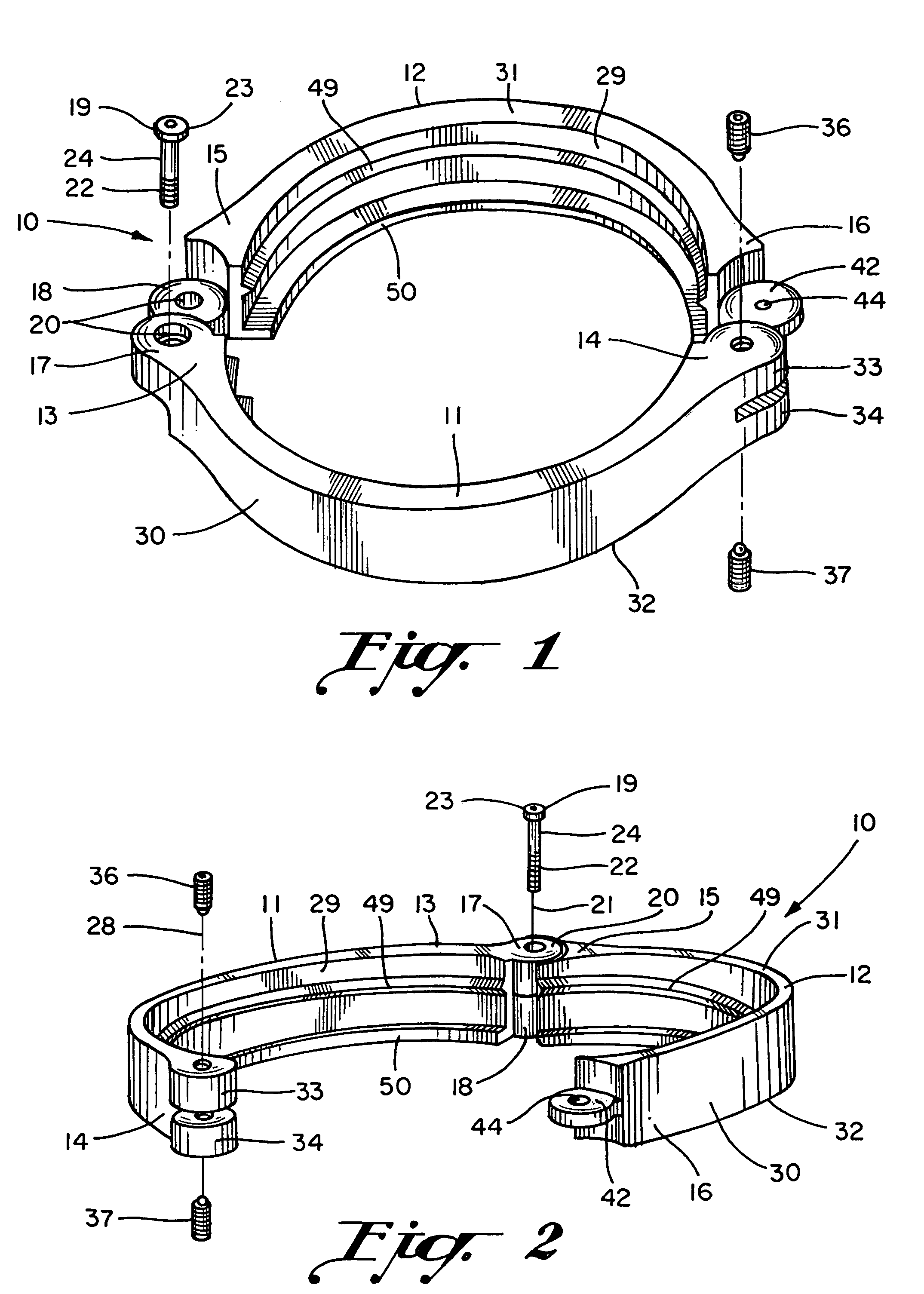 Dual-sectioned grounding bushing assembly