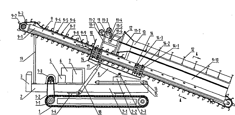 Machine for forming underground continuous water-retaining walls by one step