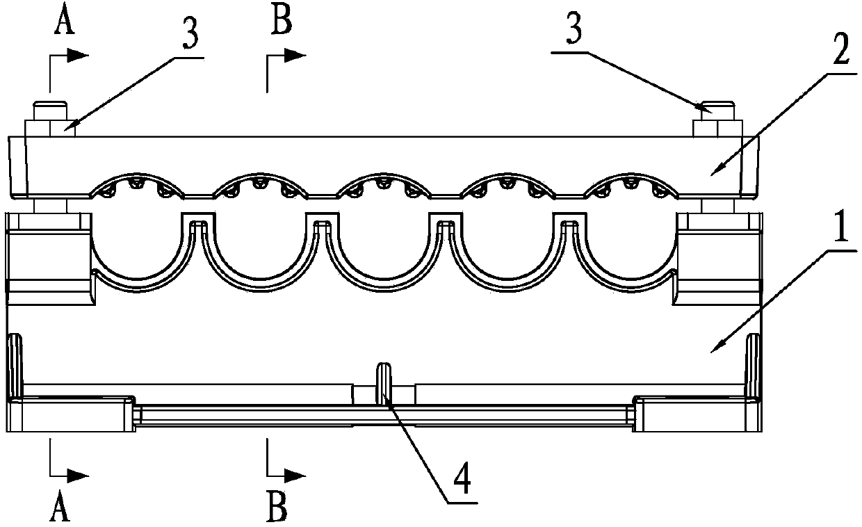 Pipe body flat clamp for spacing, limiting, fixing and clamping pipe body