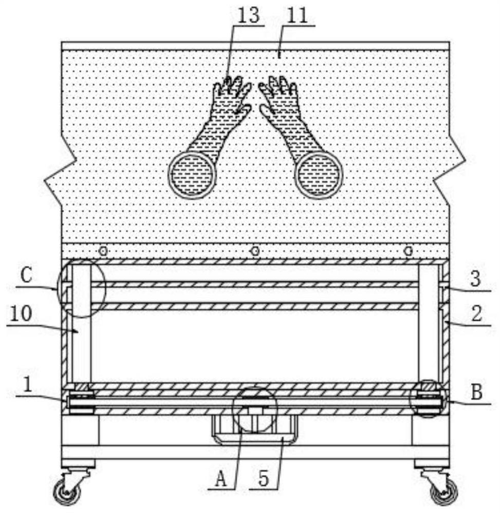 Partition type safe sampling device for biochemical detection of patients with high infectious diseases