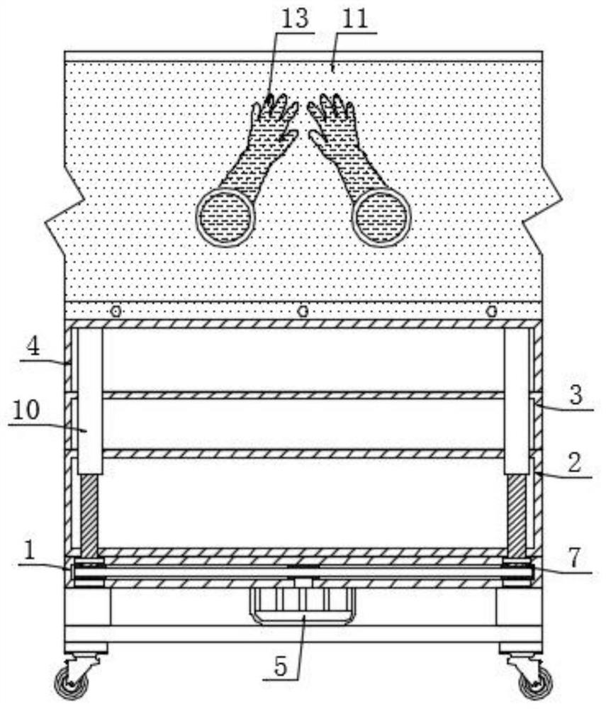 Partition type safe sampling device for biochemical detection of patients with high infectious diseases