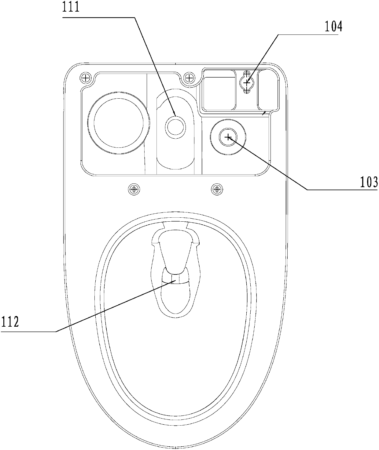 Turning mechanism of pedestal pan cover plate