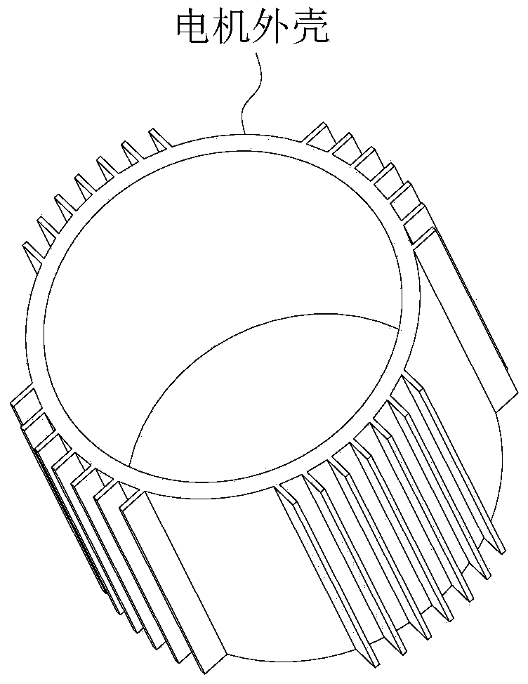 Aluminum motor shell forming processing method