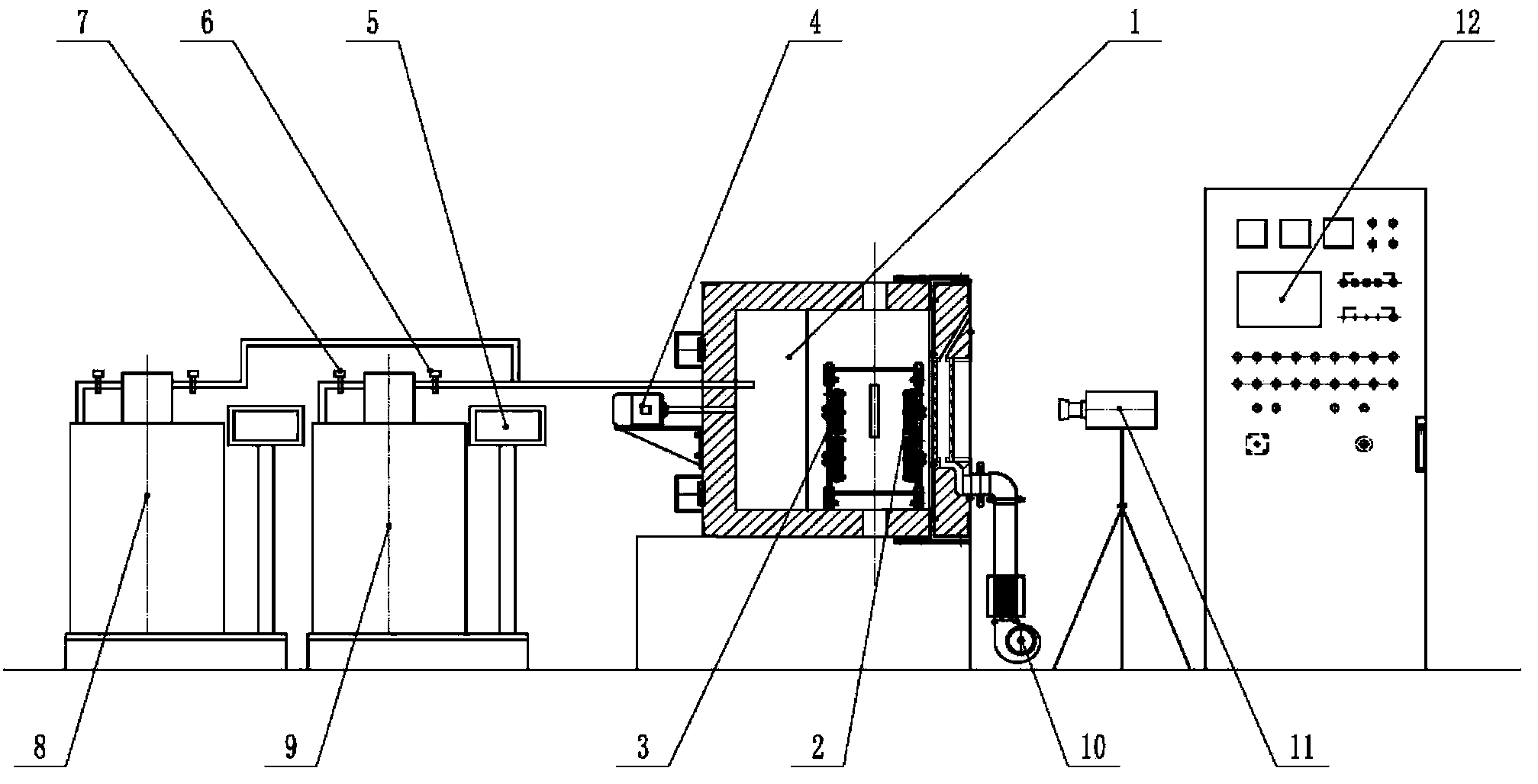 High-low temperature dynamic cold-hot circulation thermodynamic test system