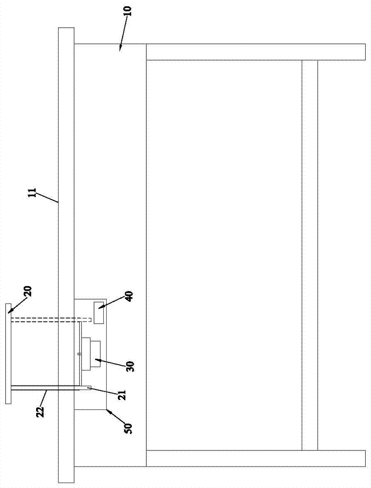 Desk with concealed elevating lamp