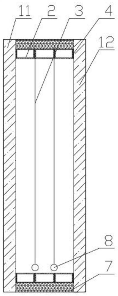 Film suspended hollow glass and manufacturing method and continuous production line thereof