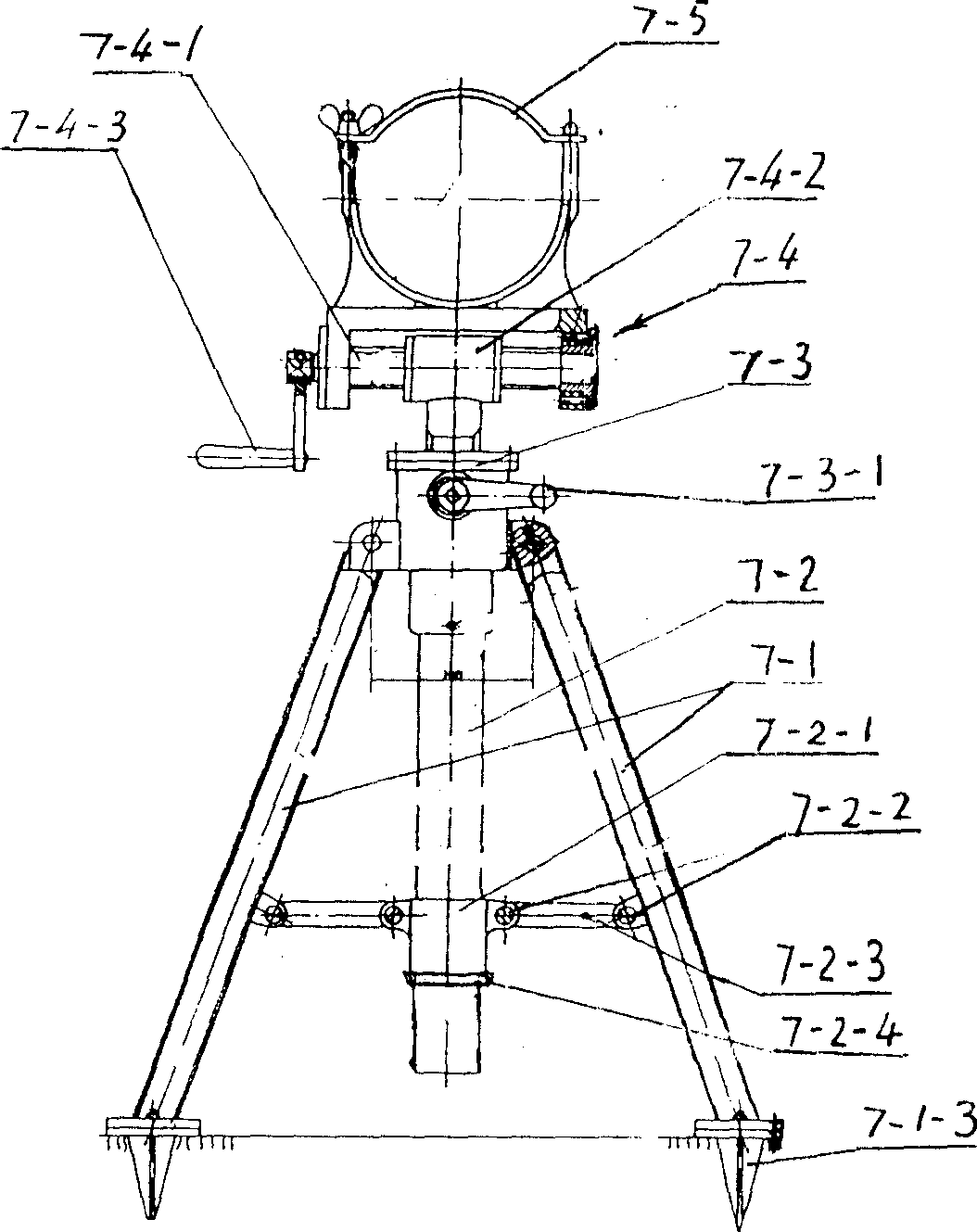 Bracket type pneumatic fire-extinguishing cannon