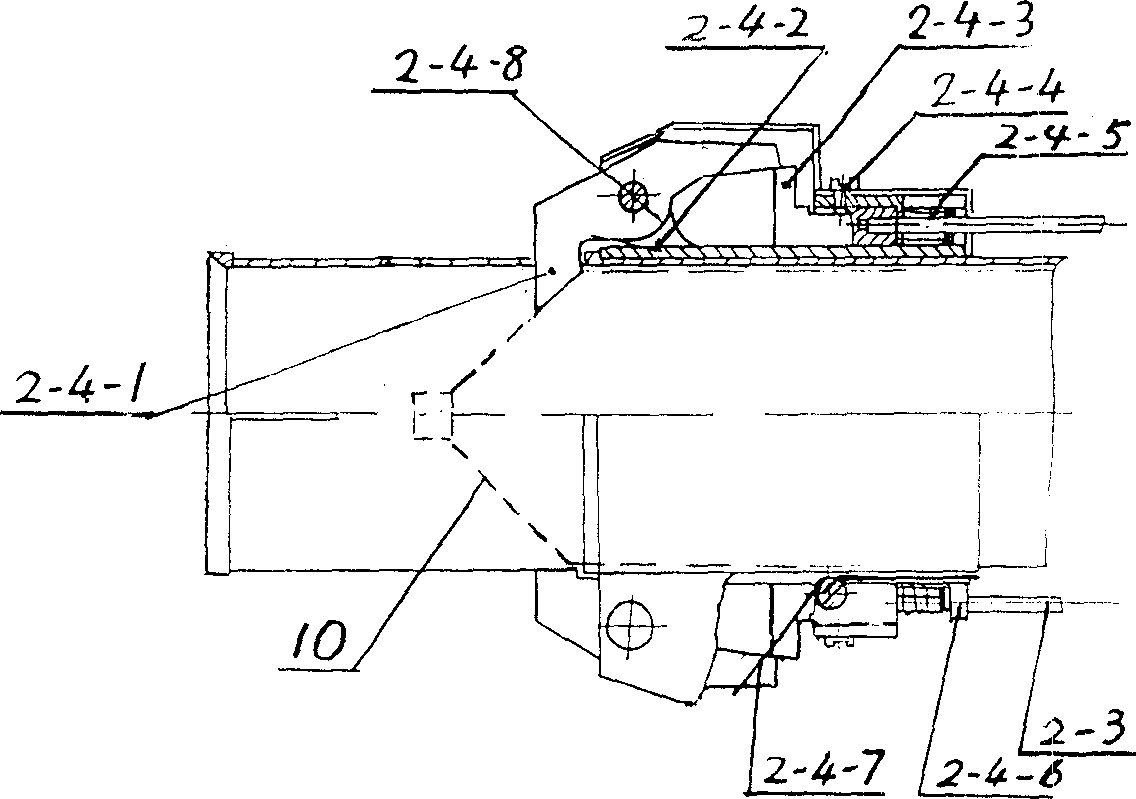 Bracket type pneumatic fire-extinguishing cannon