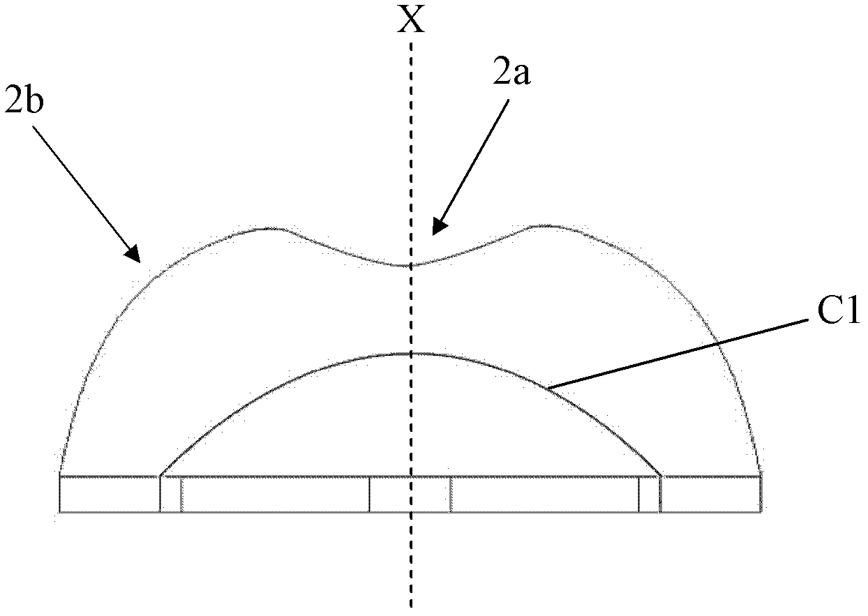 Lens for light-emitting diode (LED) lighting device and LED lighting device with lens