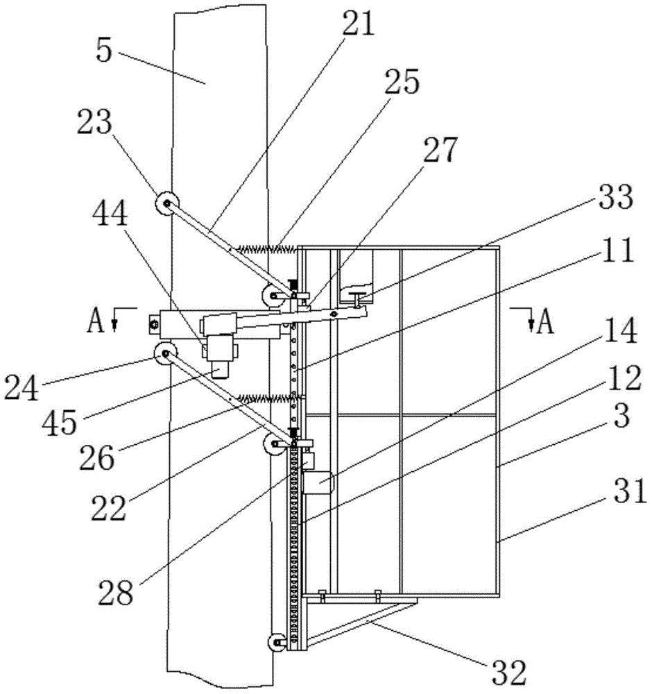 Automatic electric pole climbing operating platform