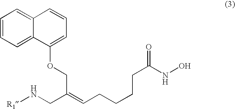 Naphthalenyloxypropenyl derivatives having inhibitory activity against histone deacetylase and pharmaceutical composition comprising the same