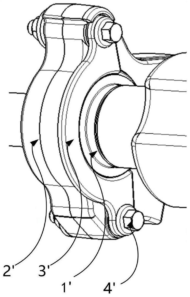 Limiting device of driving half axle bearing