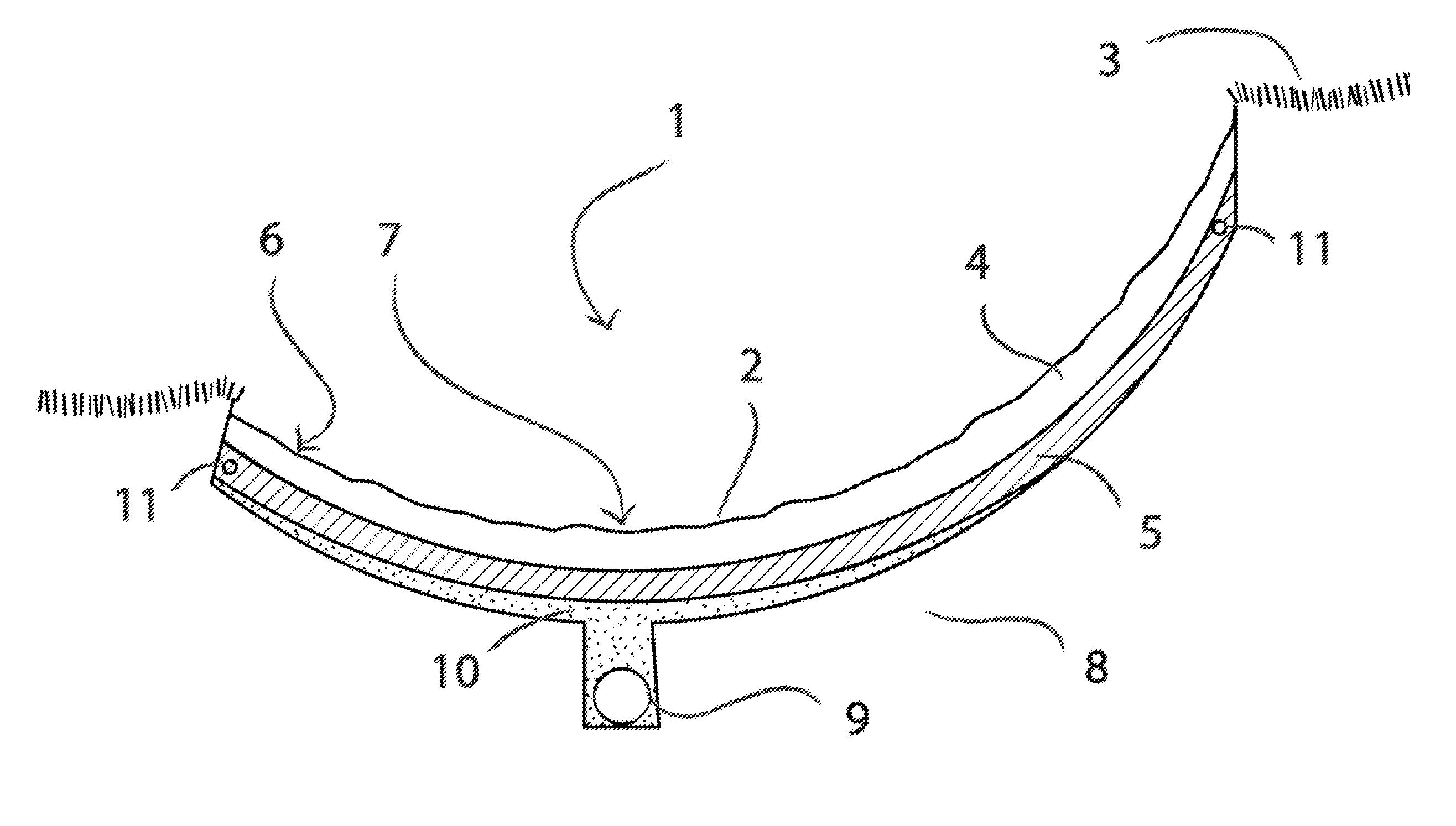 Method and mixture for foundation of a sports area