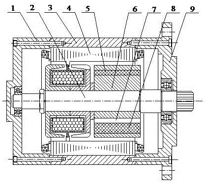 Brushless electromagnetic and invisible magnetic pole composite excitation driving motor