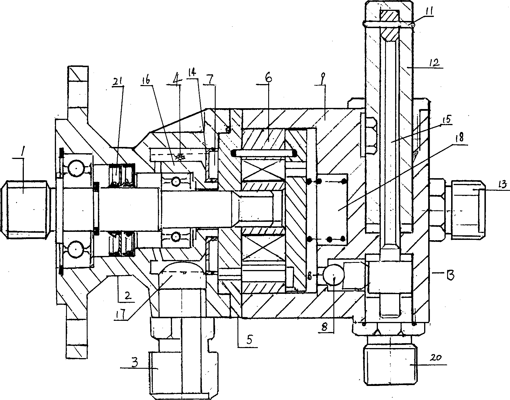 Boosting pump for steering car