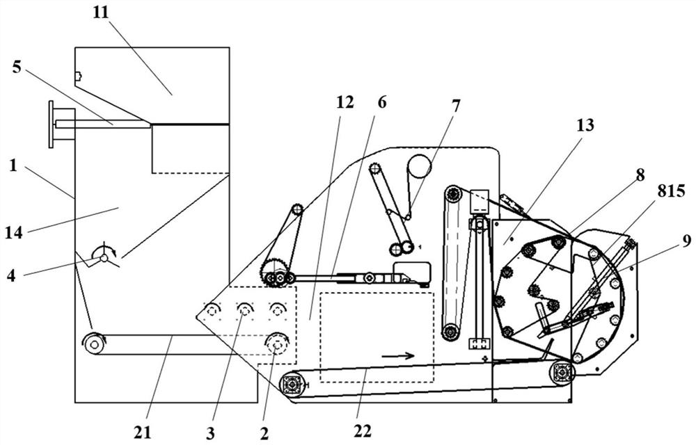 High-density non-stop cotton bundling forming machine with adjustable cotton bundle diameter and method