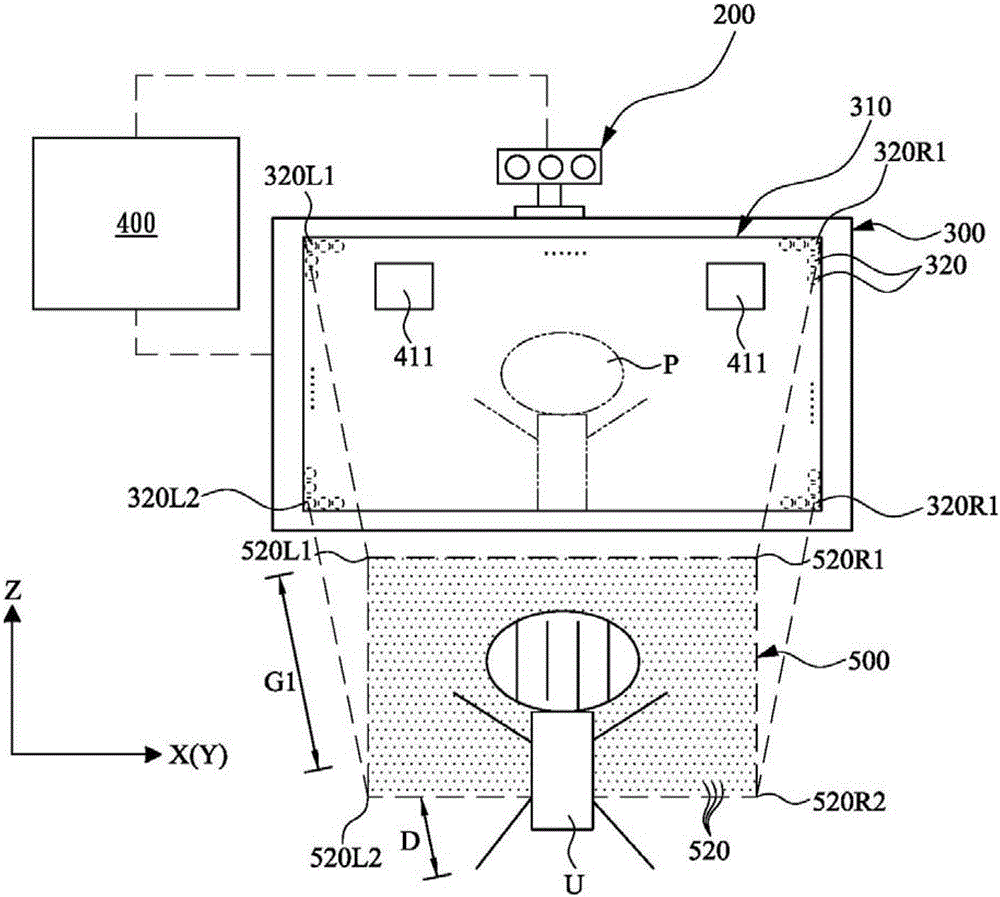 Electronic device with virtual touch service and virtual touch real-time calibration method