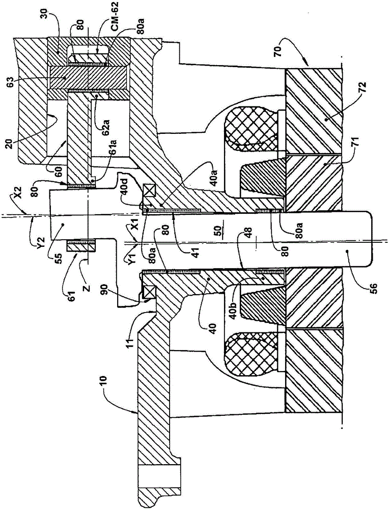 Radial bearing arrangement in refrigeration compressor