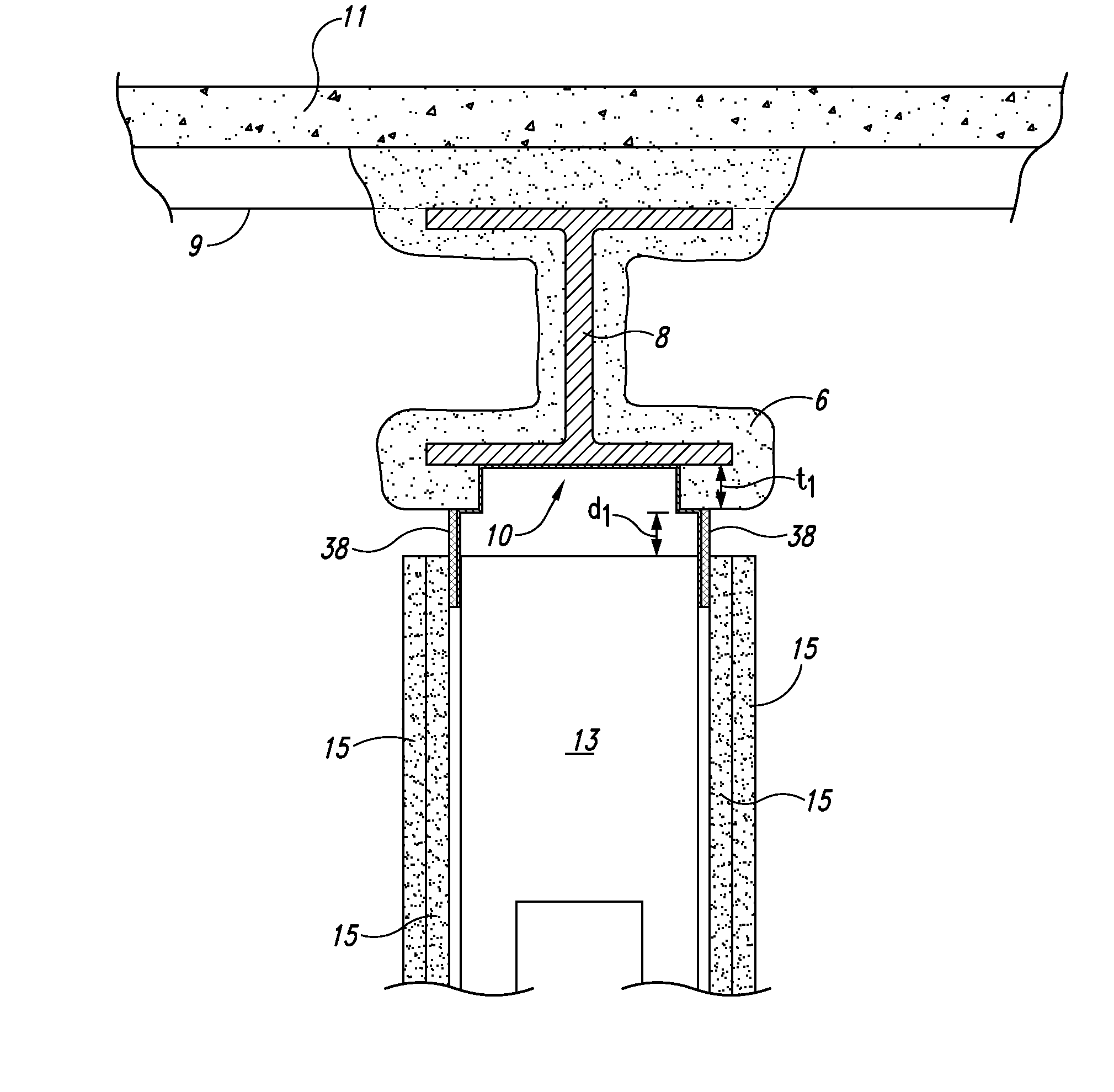 Offset leg framing element for fire stop applications