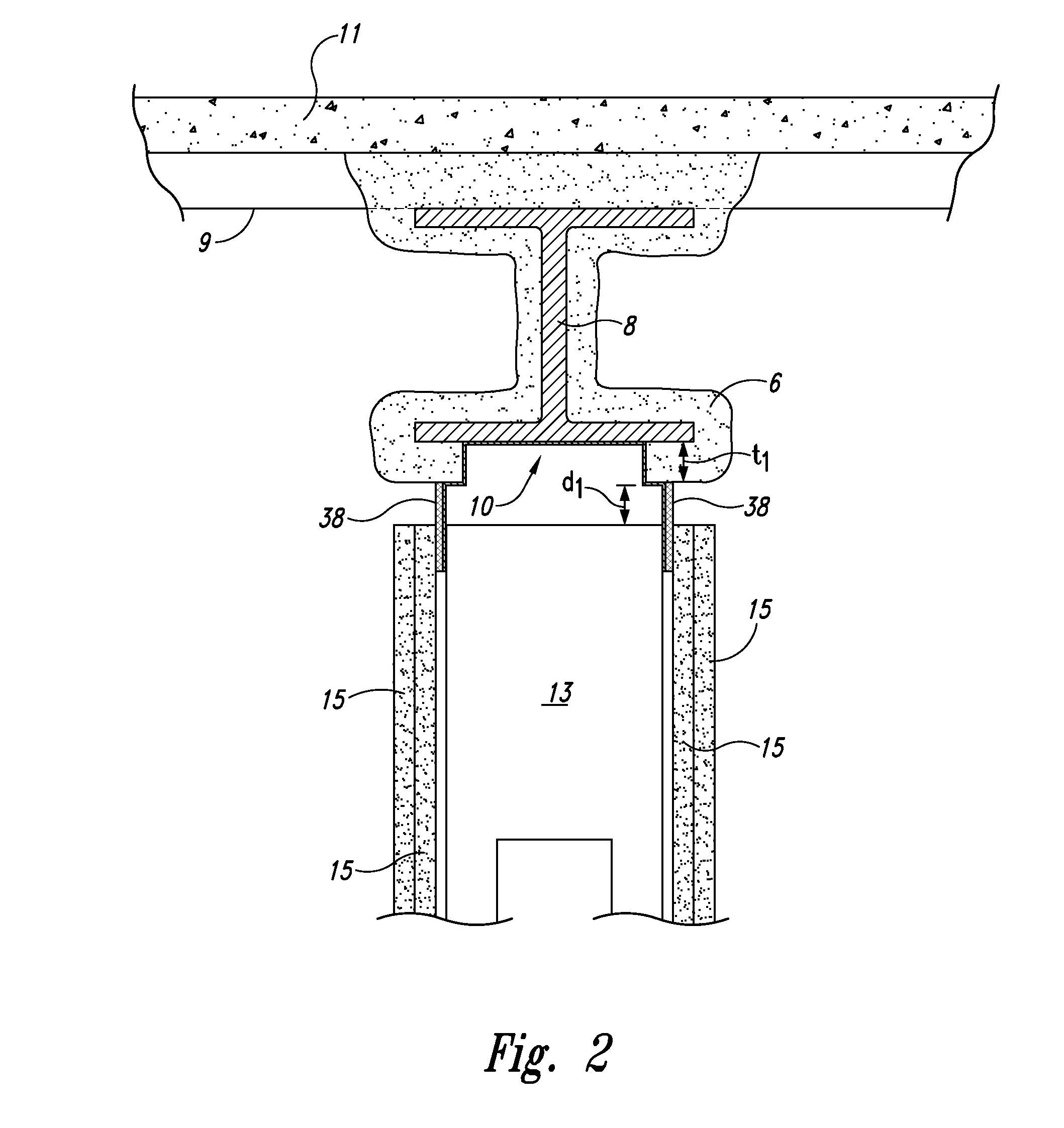 Offset leg framing element for fire stop applications