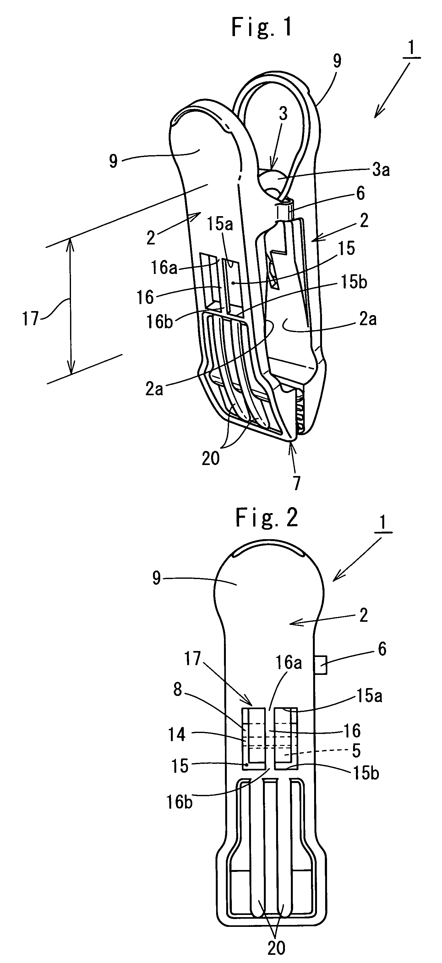 Synthetic resin clip and hanger with synthetic resin clips